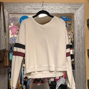 White cropped sweatshirt